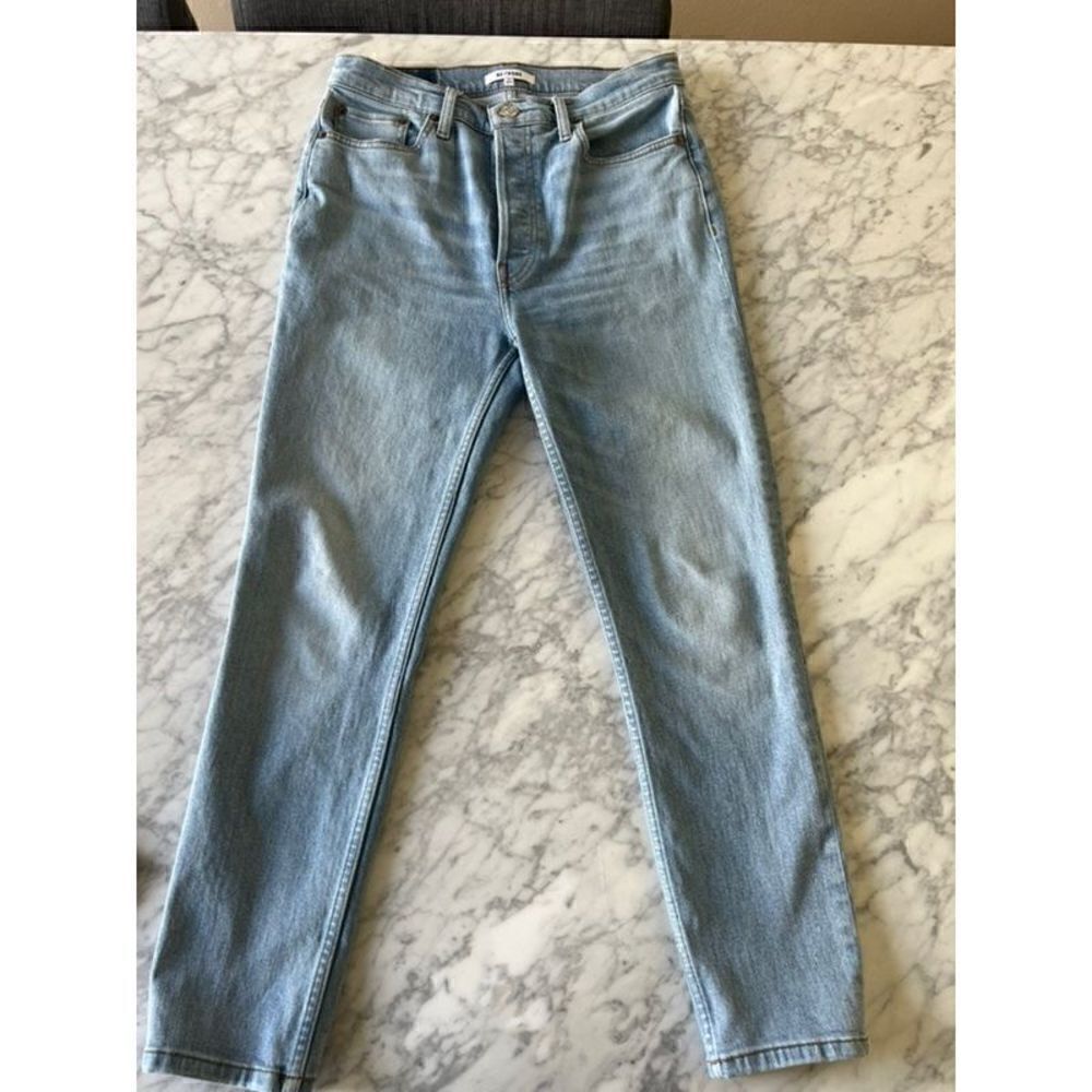 RE/DONE 90s High Rise Ankle Crop Jeans Size 29 - Color Costa Indigo